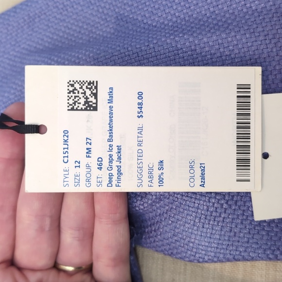 Worth Lavender Fringe Blazer Size 12 NWT - Picture 9 of 12